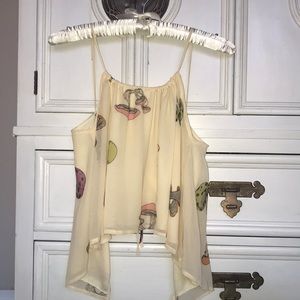 Tobi adjustable, open back crop top